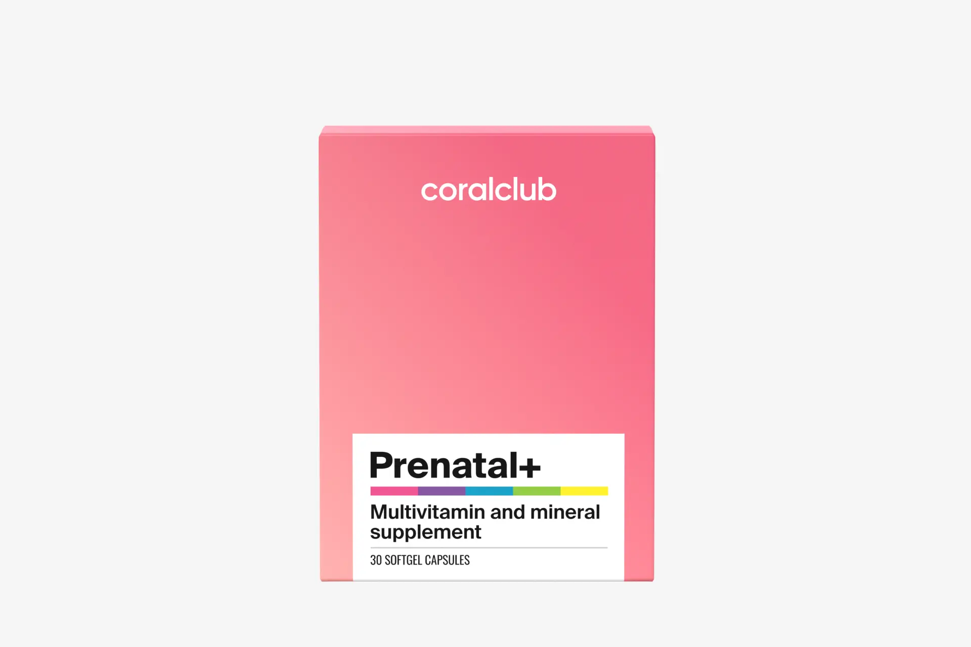 Prenatal+ vitamin and mineral complex packaging in an aesthetic lifestyle setting
