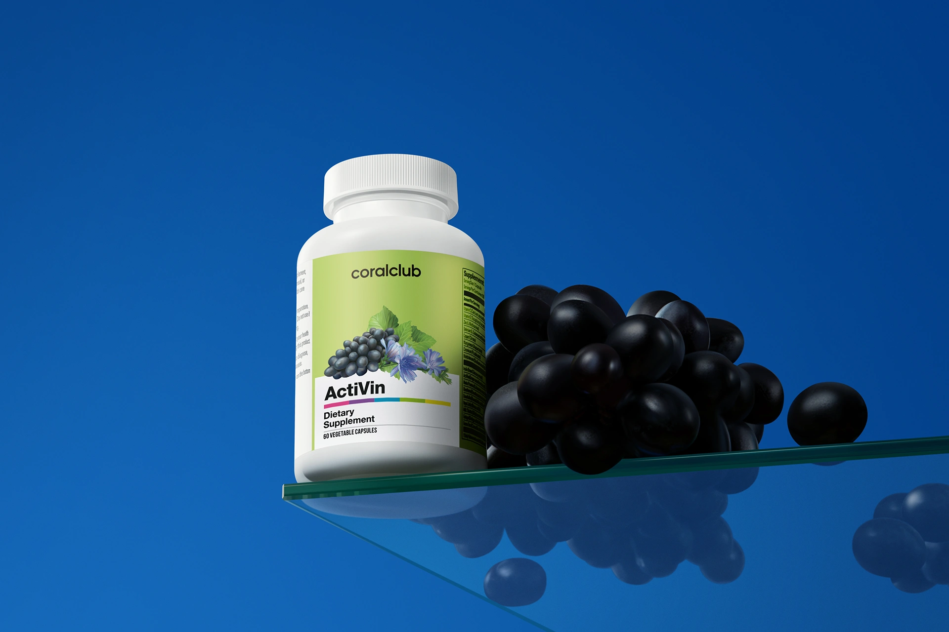 A jar of ActiVin antioxidant complex in a stylish lifestyle setting on a desk